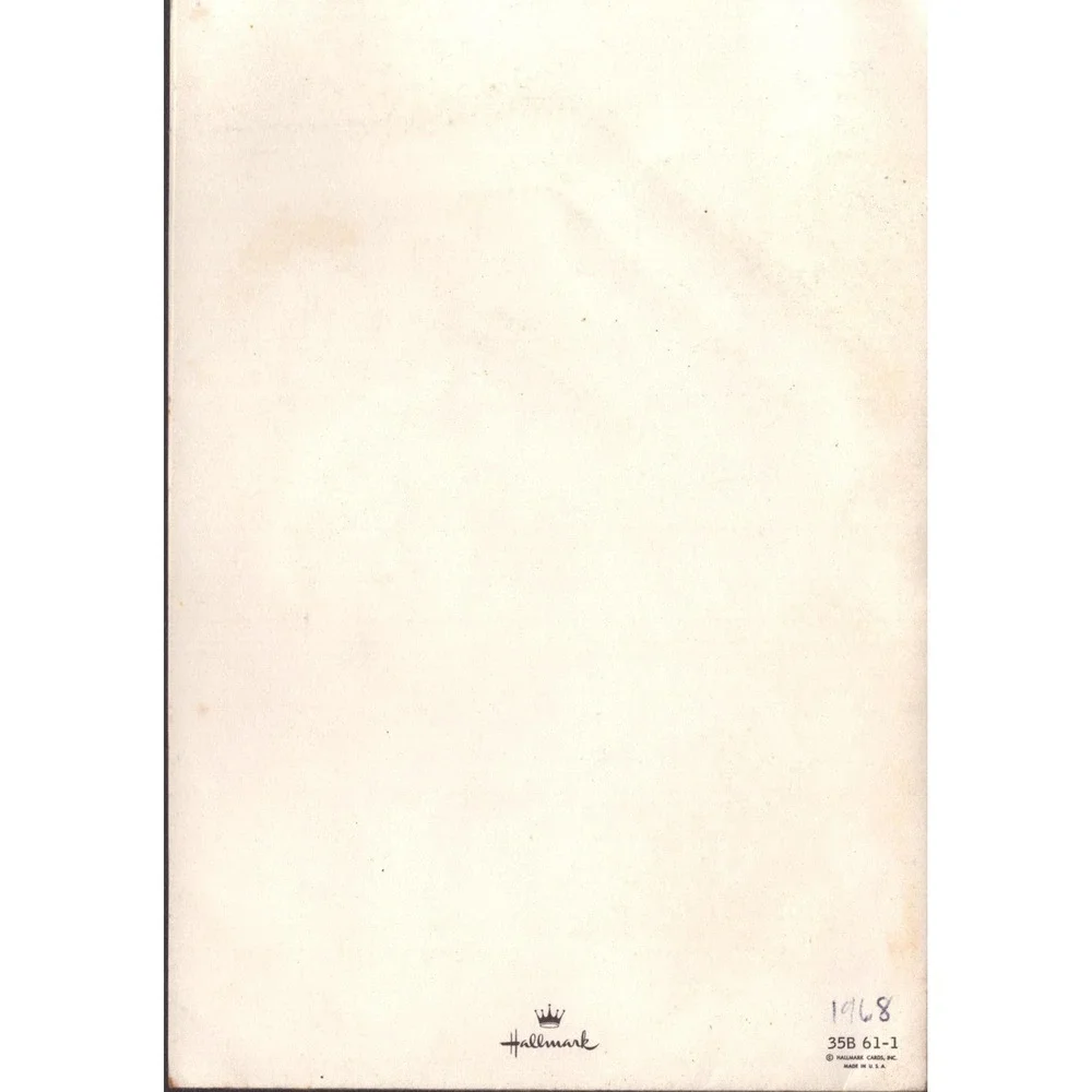 Vintage 1968 Hallmark Anniversary Card For My Wife Embossed Roses Used